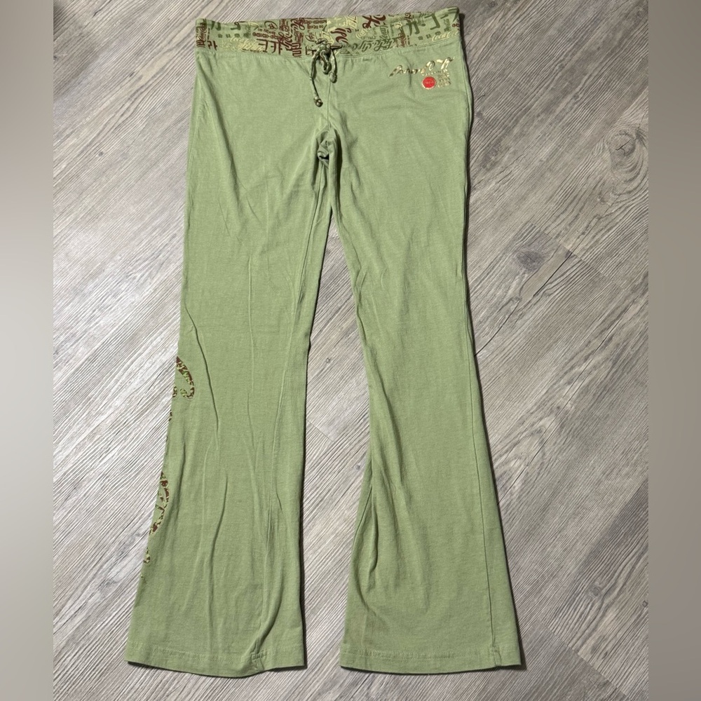 Vintage Women’s Large Coca Cola Olive  Green Flare Women's Pants